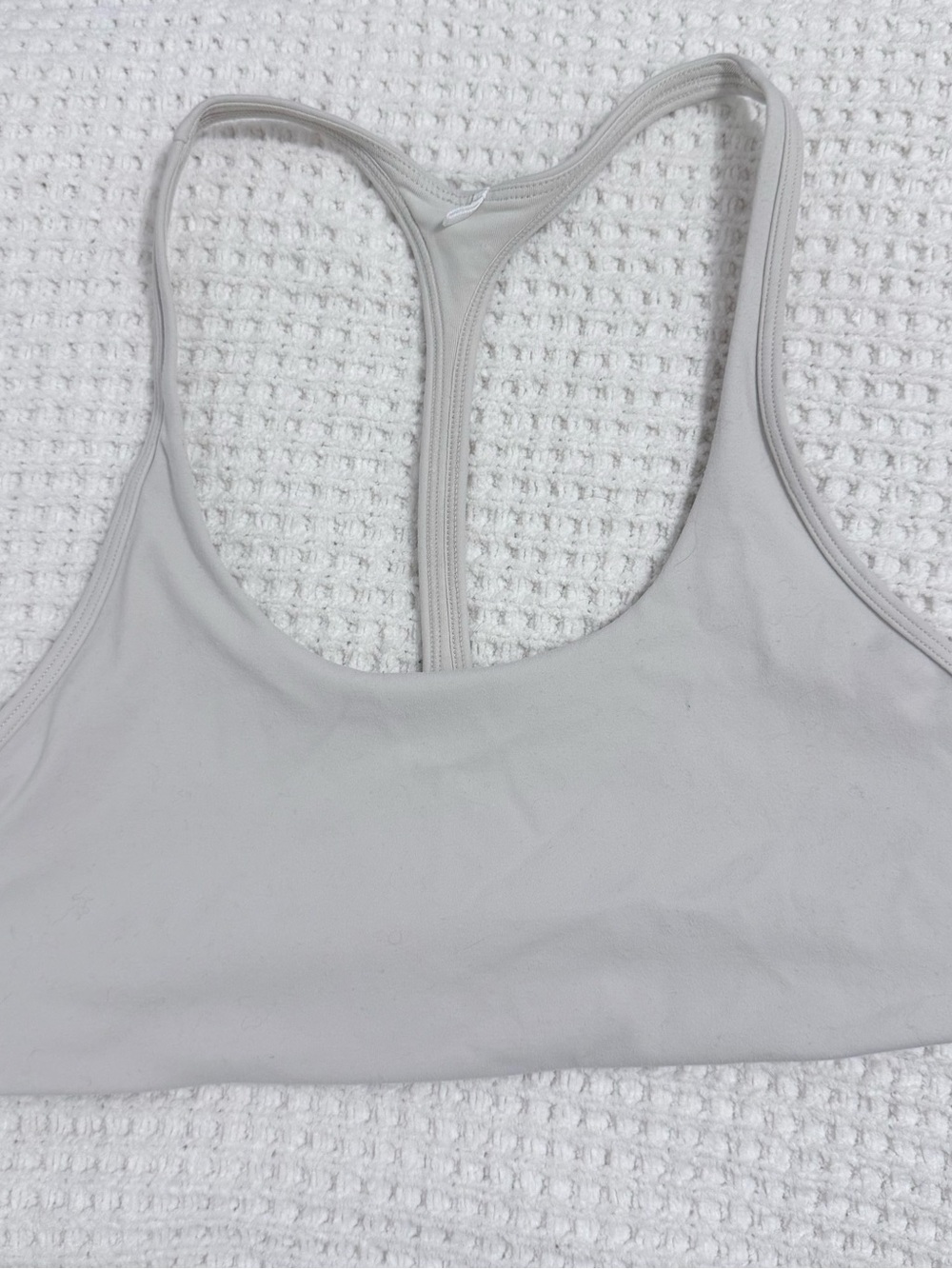 Prana Light Gray Racerback Sports Bra